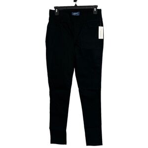 NWT Old Navy Rockstar Women’s Pull On Pants Sz 6 Black Elastic Waist Stretch